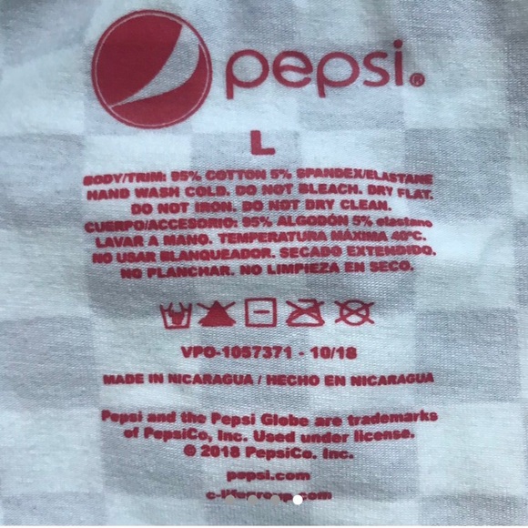 Pepsi checkered crop top retro Sz M - Picture 4 of 4